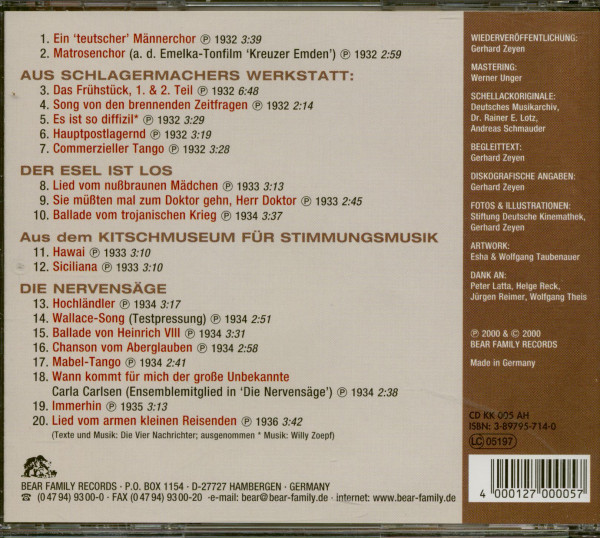 Die vier Nachrichter 1932 -1935 (CD)