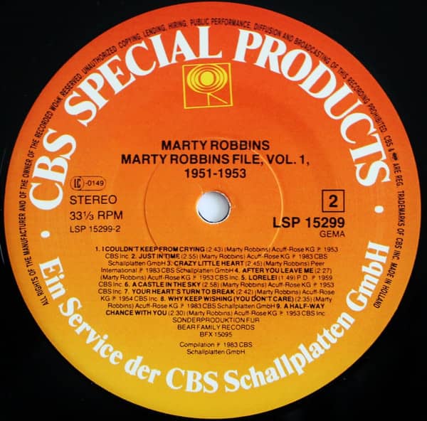 The Marty Robbins Files - Vol.1 (LP)