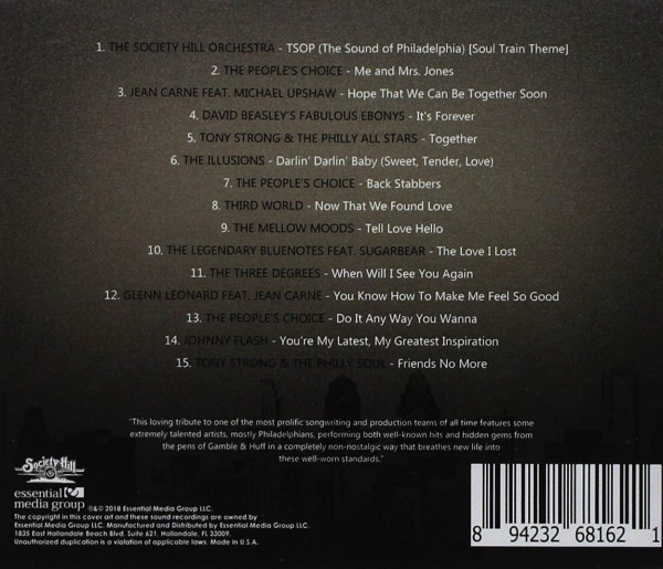 The Sound of Philadelphia: A Tribute to Kenny Gamble and Leon Huff Vol.1(CD)