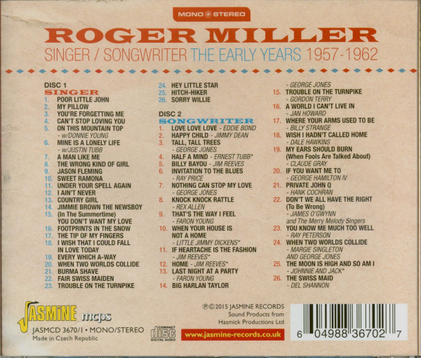 Singer, Songwriter - The Early Years 1957-1962 (2-CD)