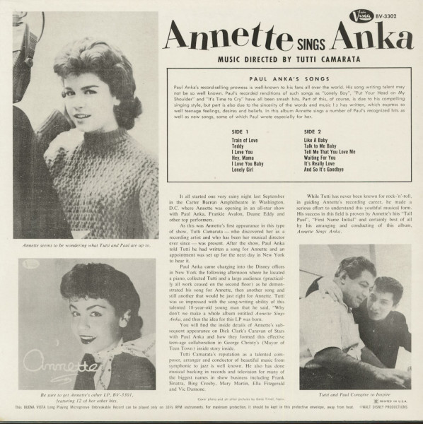Annette Sings Anka (LP)