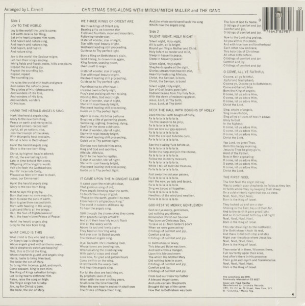 Christmas Sing-Along With Mitch (LP, Cut-Out)