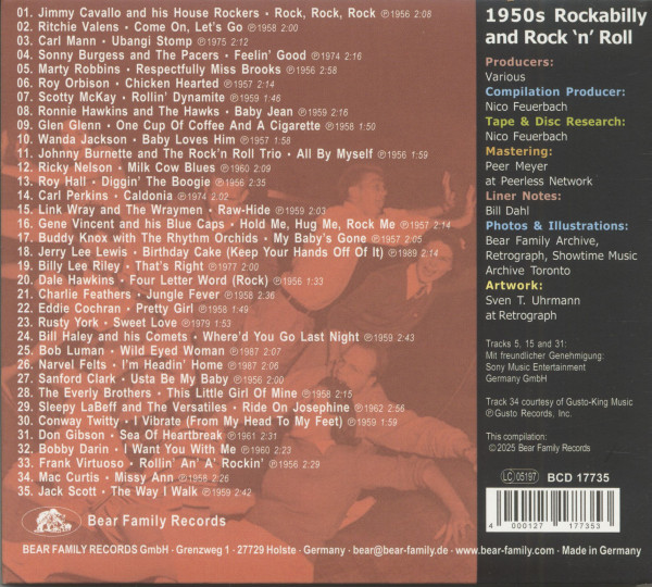 Bear Family Records Rocks Vol. 2 (CD)