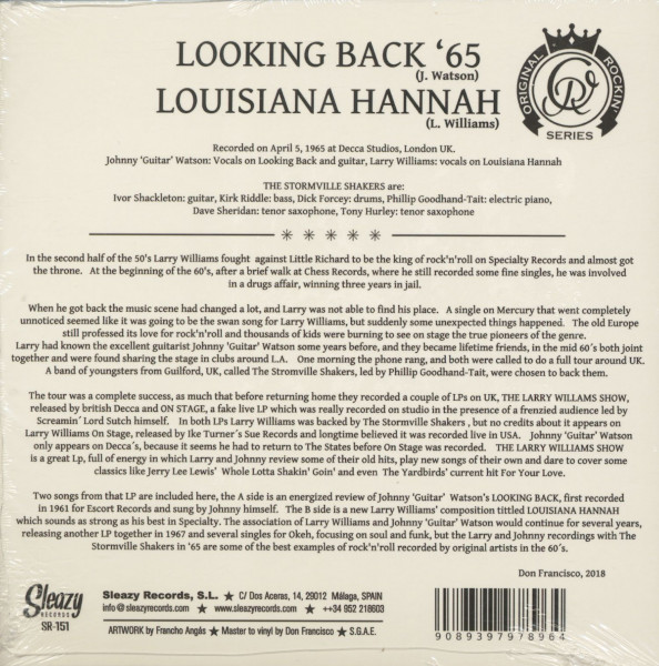 Looking Back '65 - Louisiana Hannah (7inch, 45rpm, PS)