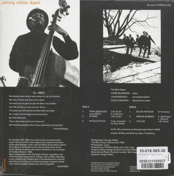 Blue Notes For Johnny (LP)