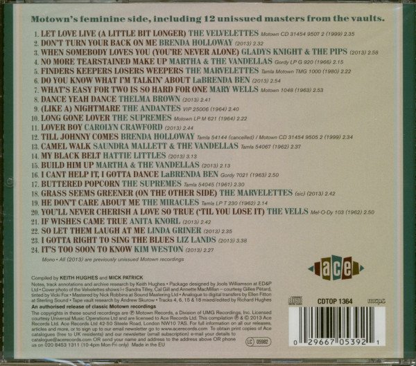 Finders Keepers - Motown Girls 1961-67 (CD)