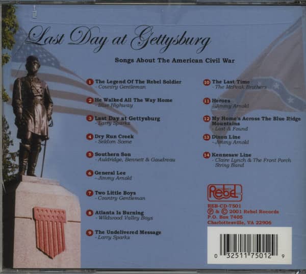 Last Day At Gettysburg - Songs About The American Civil War (CD)
