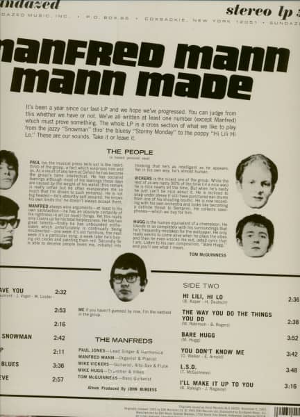 Mann Made (LP, 180g Vinyl, Stereo)