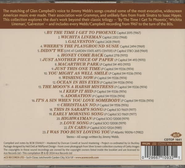 Glen Campbell Sings Jimmy Webb - I Am A Lineman For The County (CD)
