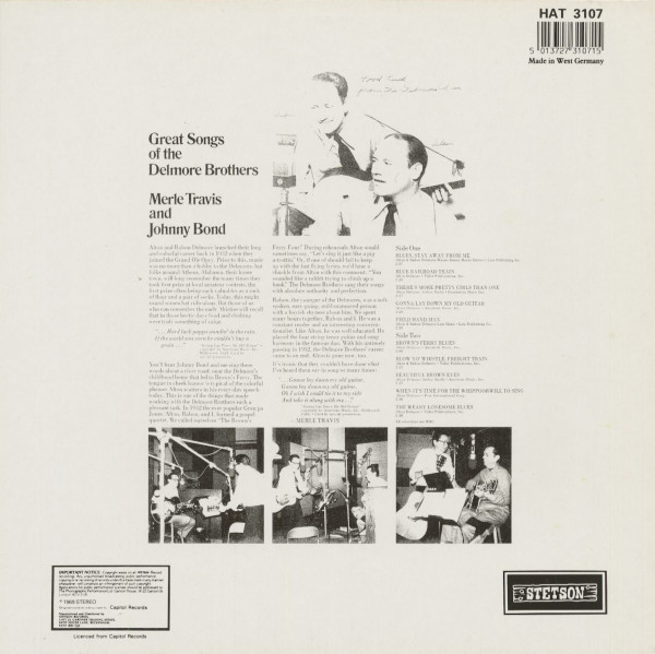 Great Songs Of The Delmore Brothers (LP)