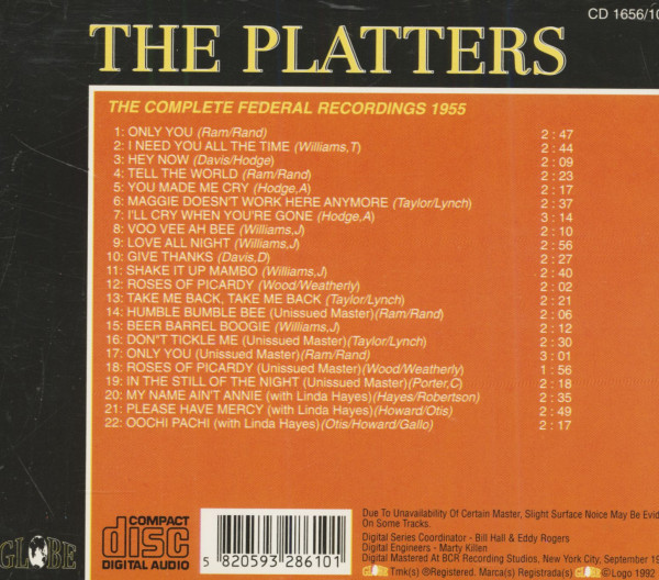 The Complete Federal Recordings 1955 (CD)