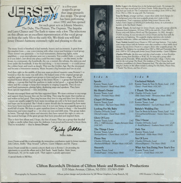 Jersey Dream - Clifton Acappella Series Vol. 13 (LP)