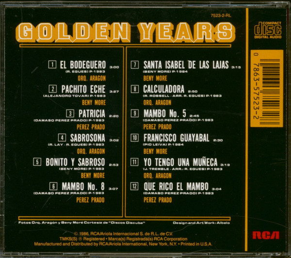 Golden Years - Beny More, Perez Prado, Orquesta Aragon (CD)