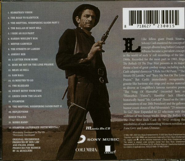 Sings The Ballads Of The True West (CD)