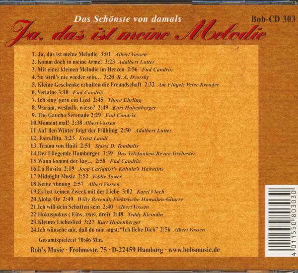 Ja, Das Ist Meine Melodie - Das Schönste Von Damals (CD)