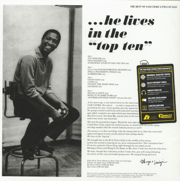 The Best Of Sam Cooke (2-LP, 180g Vinyl, Ltd.)
