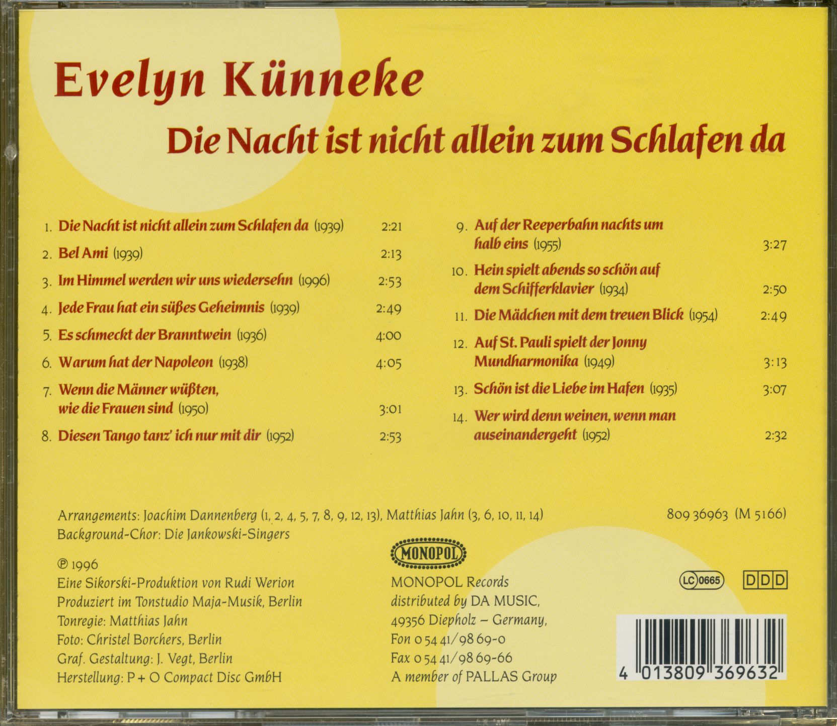 Evelyn Künneke CD: Die Nacht ist nicht allein zum Schlafen da (CD