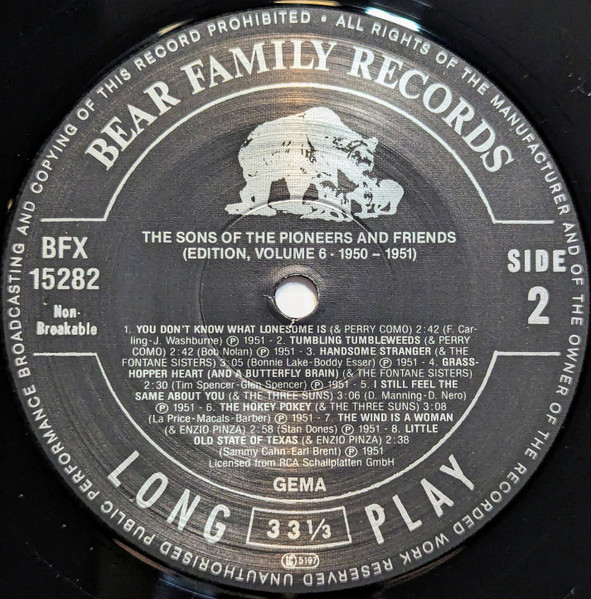 Sons Of The Pioneers And Friends - Edition 6, 1950-51 (LP)