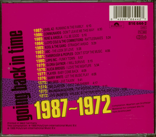 Going Back In Time - Vol. 1 - 1987-1972 (CD)