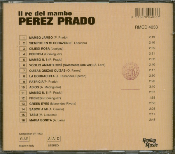 Il Re Del Mambo (CD)