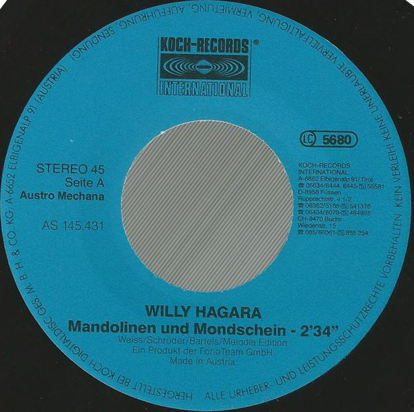 Mandolinen und Mondschein - Cassetta in Canada (7inch, 45rpm, PS)