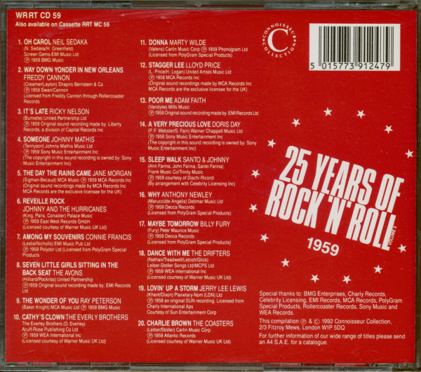 25 Years Of Rock'N'Roll 1959 - Volume 2 (CD)
