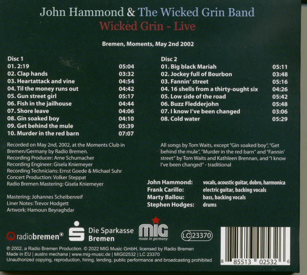 Wicked Grin-Live (2-CD)