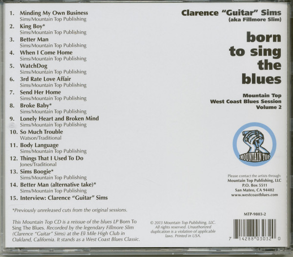 Born To Sing The Blues (CD)