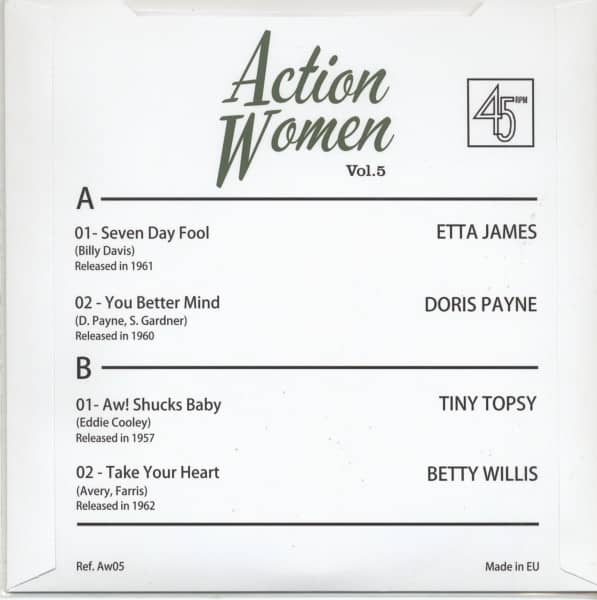 Action Women Vol.5 - A female Soul Rhythm&Blues Explosion! (7inch, 45rpm, EP)