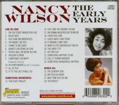 Nancy Wilson CD: The Early Years (CD) - Bear Family Records