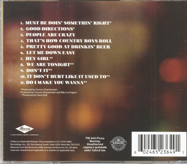 Billy Currington #1’s Vol.1 (CD)