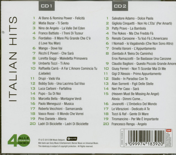 Alle 40 Goed - Italian Hits (2-CD)