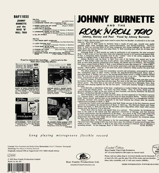Johnny Burnette And The Rock 'n' Roll Trio (LP, 10inch, Ltd.)