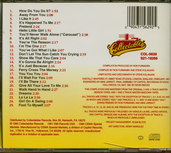 The Best Of Gerry & The Pacemakers - The Definitive Collection (CD)