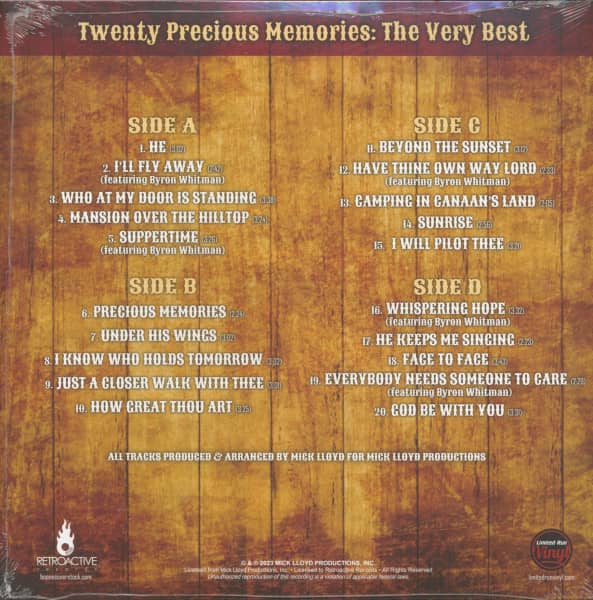 Twenty Precious Memories - The Very Best (2-LP, colored Vinyl)