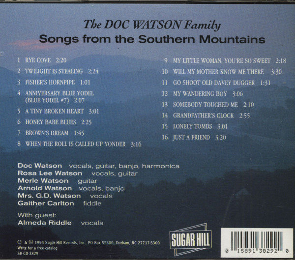 Songs From The Southern Mountains (CD)