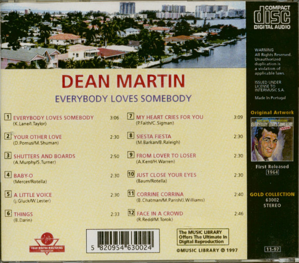 Everbody Loves Somebody (CD)