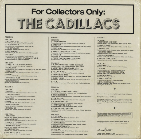 The Best Of The Cadillacs (5-LP Box-Set)