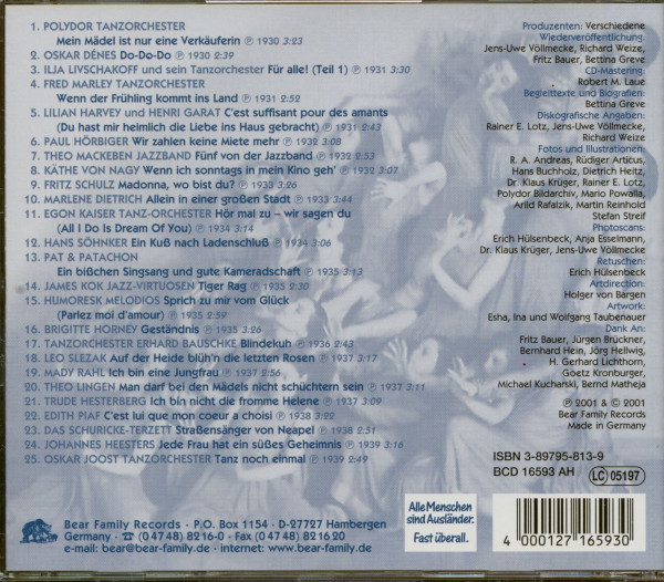 Sinfonie der Sterne, 30er Jahre