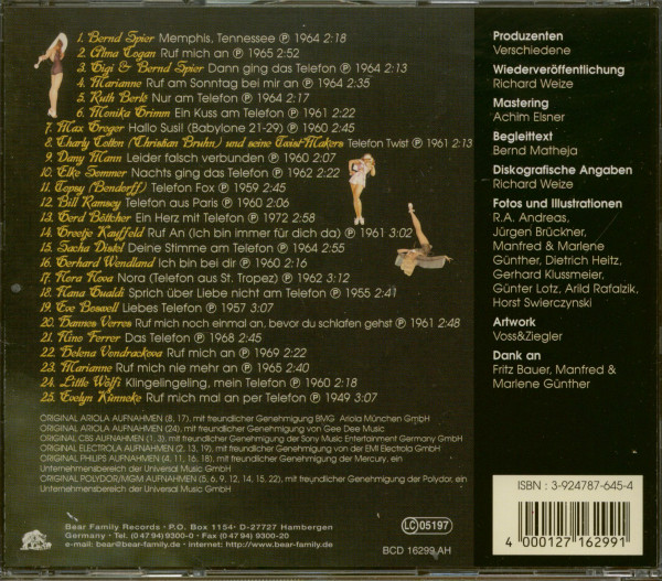 Ruf doch mal an! Die schönsten Telefon Schlager (CD)