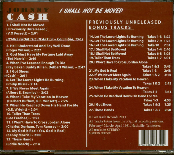 I Shall Not Be Moved (CD)