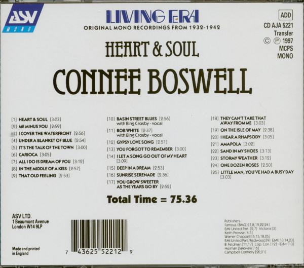 Heart & Soul - 25 Hits 1932-1942 (CD)