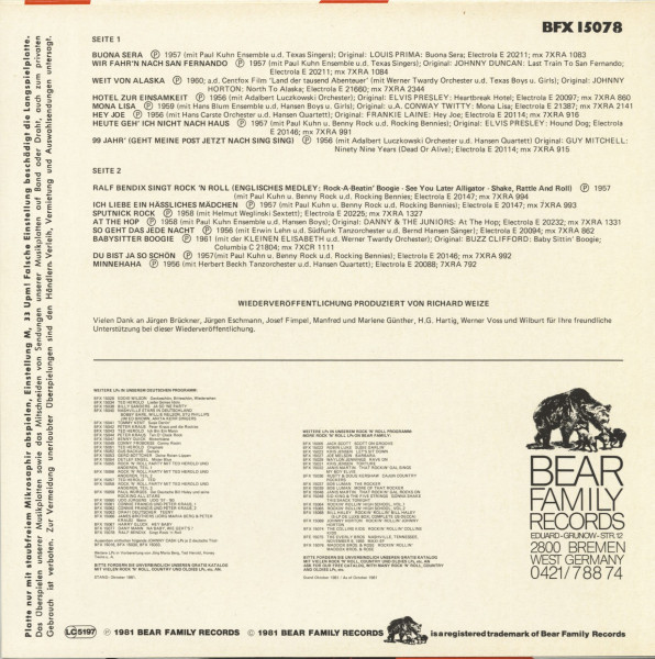 Singt Rock And Roll (Vinyl)