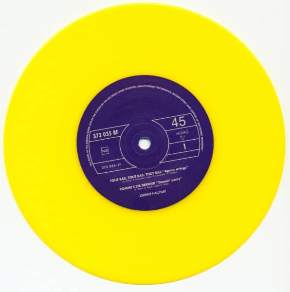 Johnny Hallyday (7inch, EP, 45rpm, PS, SC, Yellow Vinyl, Ltd.)
