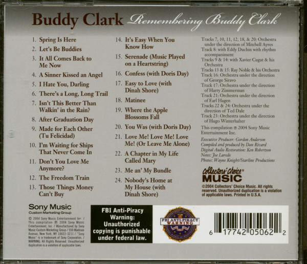 Remembering Buddy Clark (CD)