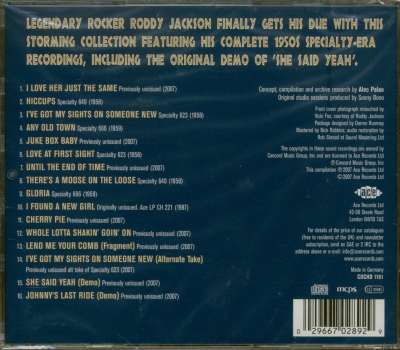 Roddy Jackson CD: Central Valley Fireball (CD) - Bear Family Records