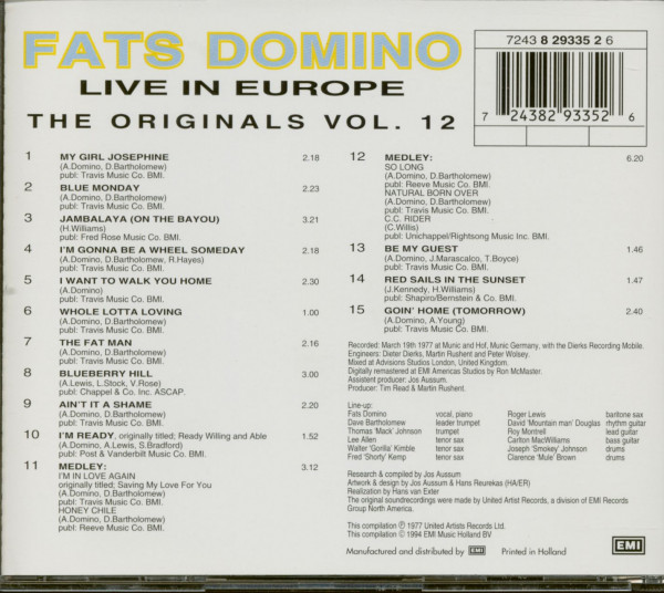 The Originals Vol.12 - Live In Europe (CD)