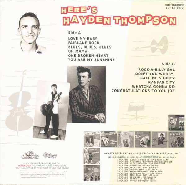 Here's Hayden Thompson (LP, 10inch)