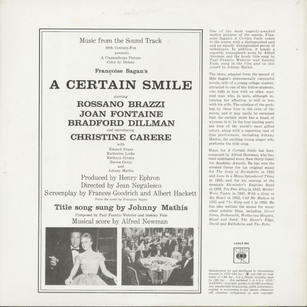 A Certain Smile - Soundtrack (LP)