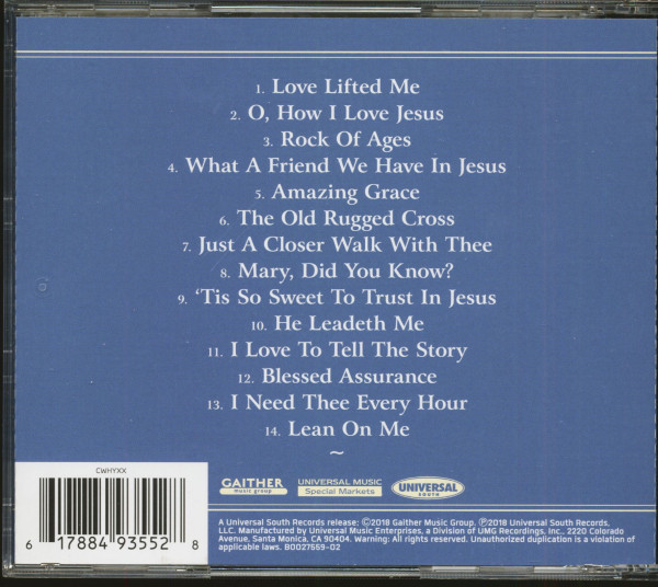 Amazing Grace - 14 Hymns and Gospel Favorites (CD)